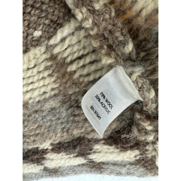 J. Jill Women Cardigan Sweater Wool Blend Alpine Nordic Knit Button Front SM PET - Picture 6 of 9